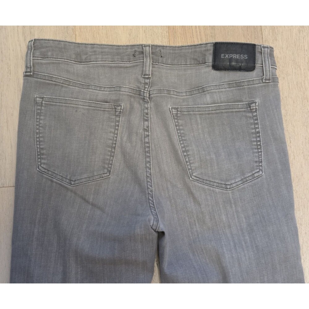 Express Skinny Jeans Men’s 33x30 Gray Stretch Slim Fit Denim Modern Casual - Picture 4 of 12